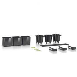 Lechuza Green Wall Home Kit Glossy - Charcoal