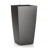 Floor Planters Lechuza Cubico 40 (15.6" D) Planter - Charcoal Metallic