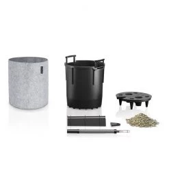 Lechuza Trendcover 23 Planter - Dark Gray Desk Planters