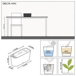 Desk Planters Lechuza Delta 10 Planter - Scarlet Red