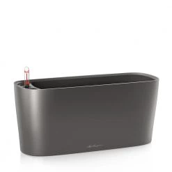 Desk Planters Lechuza Delta 20 Planter - Charcoal Metallic