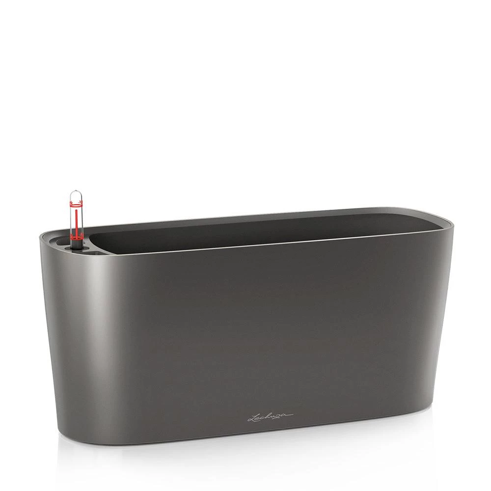 Desk Planters Lechuza Delta 20 Planter - Charcoal Metallic