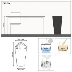 Floor Planters Lechuza Delta 40 (15.4